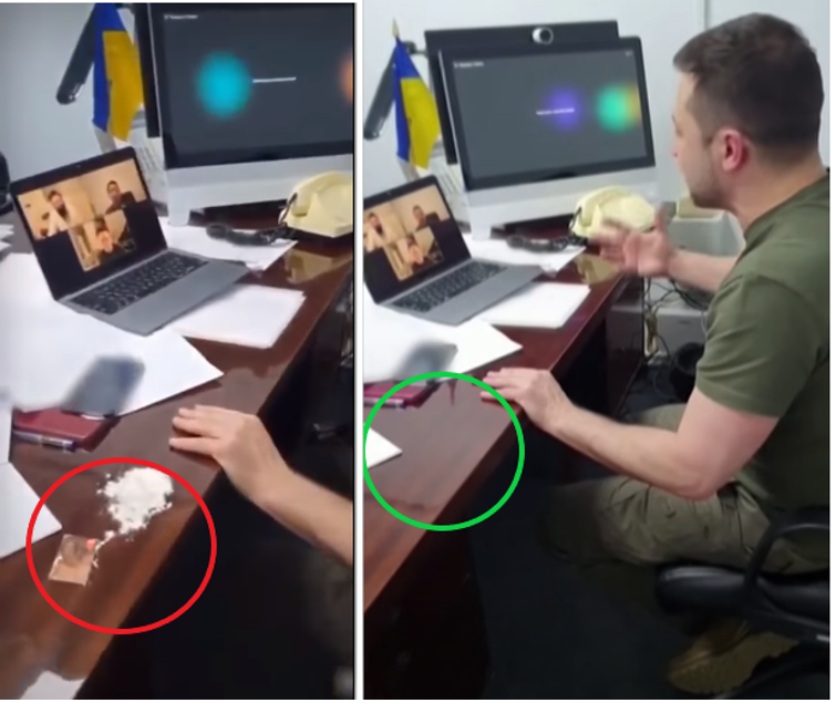 左：网传视频截图；右：3月6日发布的原版视频。