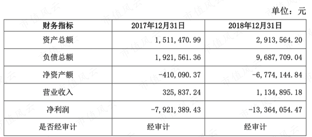 (亘岩网络2017年和2018年财务指标)
