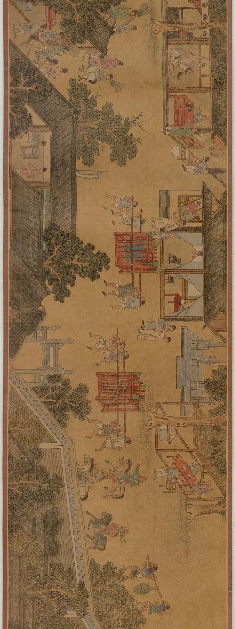 广宁门(今广安门)内,建议手机横屏,《皇都积胜图》局部,中国国家博物