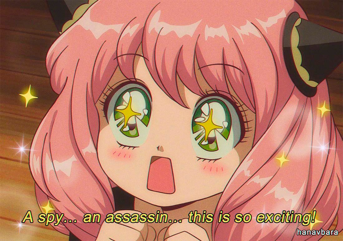 用90年代画风绘制的间谍过家家美少女战士既视感