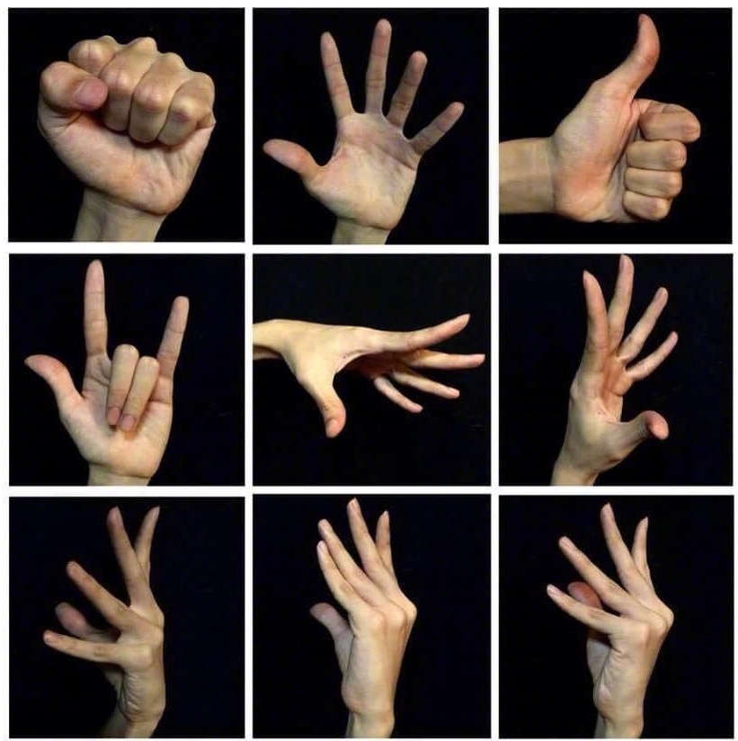 一些全面实用的手部姿势绘画参考