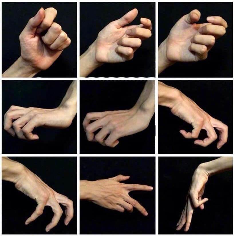 一些全面实用的手部姿势绘画参考