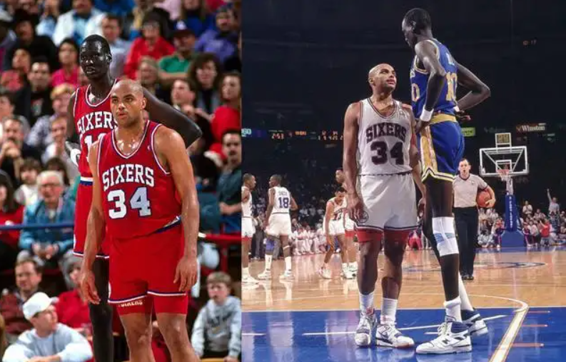 当nba其他巨人在波尔的面前画风是这样的,身高2米13,绰号大猩猩的尤因