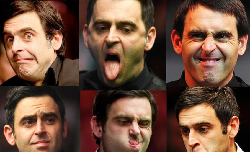 九,奥沙利文颇似憨豆先生奥沙利文是表情丰富搞怪的斯诺克选手,见到他