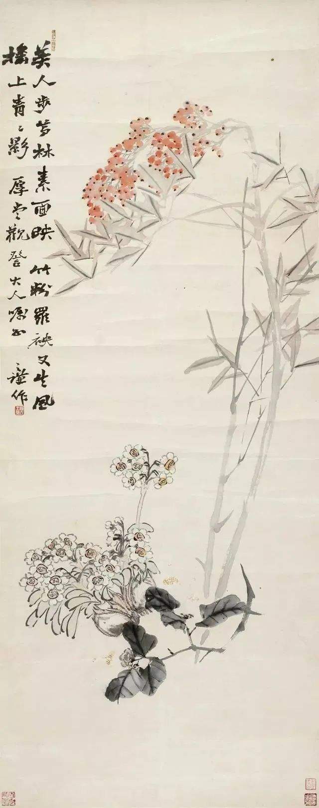 在画坛,赵之谦是"海上画派"的先驱,以书,印入画,开创了"金石画风".