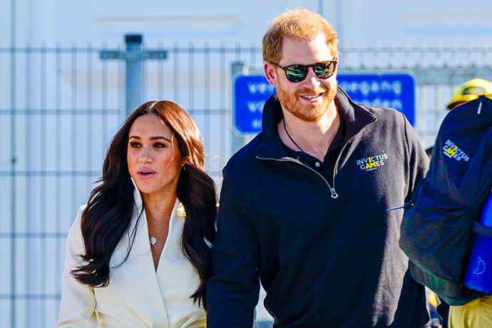 英国王储查尔斯的次子哈里王子和妻子梅根。澎湃影像 图