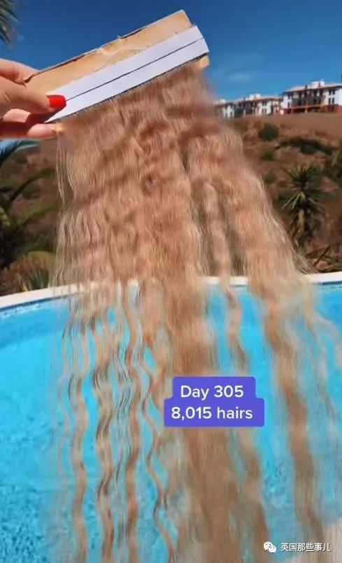 妹子把500多天掉的头发全攒起来… 居然攒成了这样，最后还整了个活！？