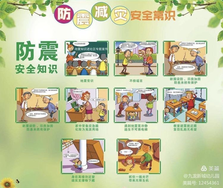 防震减灾安全童行九龙新城幼儿园组织防震安全演练