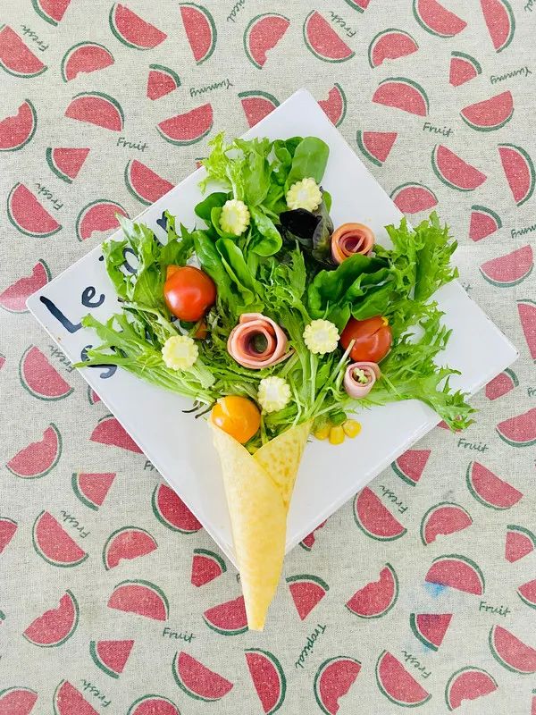 浪漫的花束沙拉低卡低脂滋味足附4种花型做法