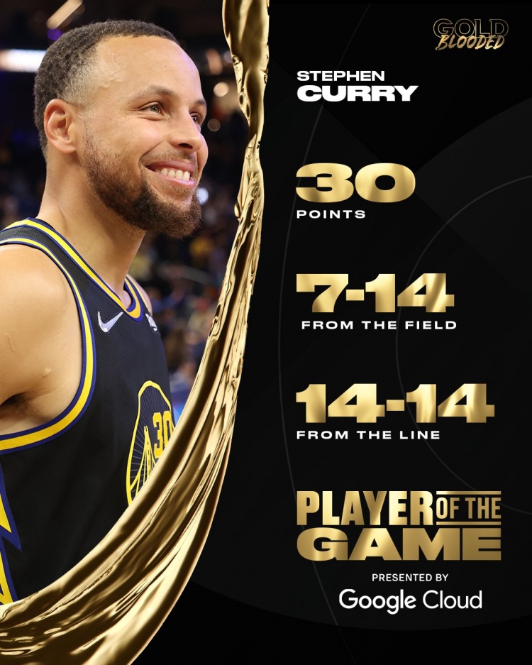 30号得30分库里当选g3勇士队最佳球员