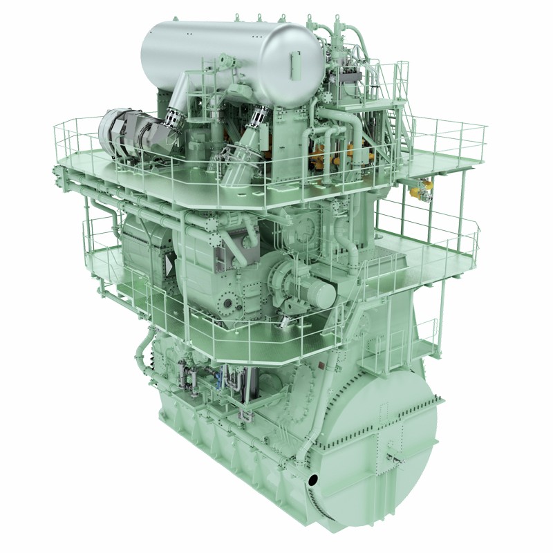 图:搭载egr系统的man b&w二冲程发动机透视图图:从左至右依次为:man