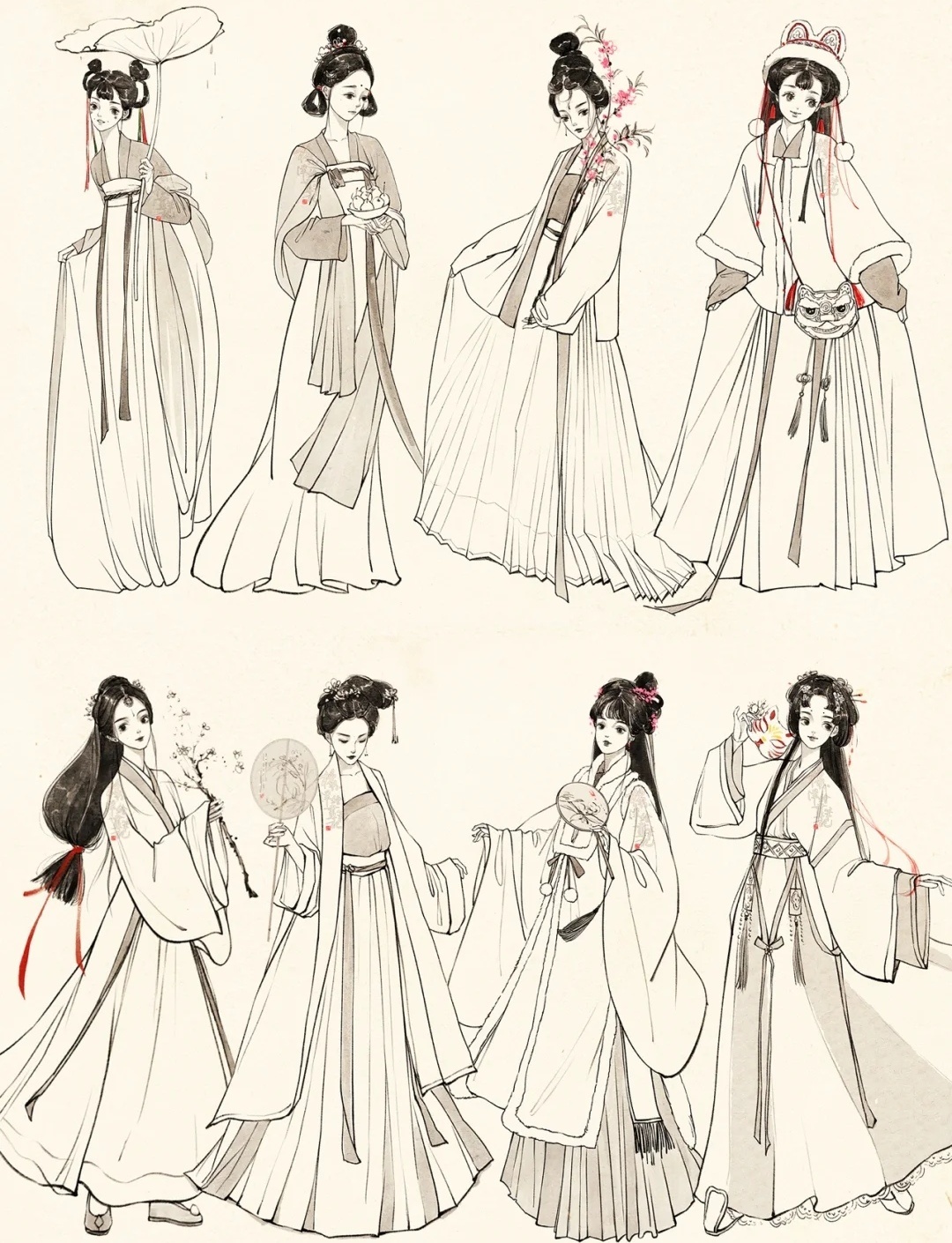 汉服人物造形丨杨小洋绘