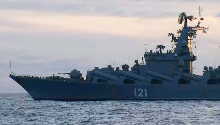 “莫斯科”号导弹巡洋舰。图片来源：俄罗斯国防部