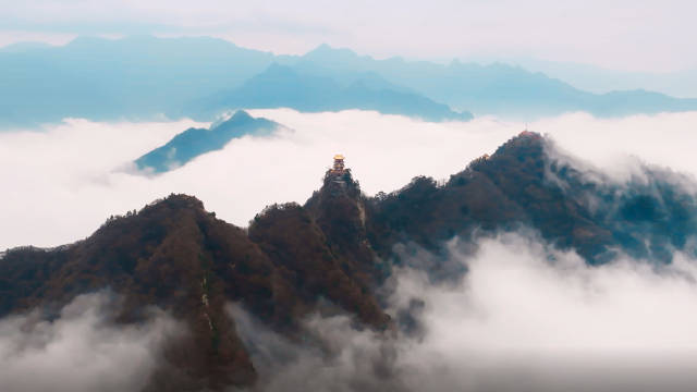 终南山61南五台景区云海仙境