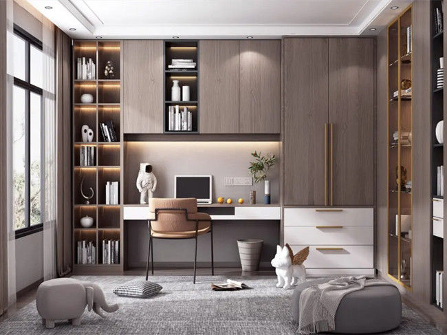 书柜不做通顶如何设计顶部封板是一招