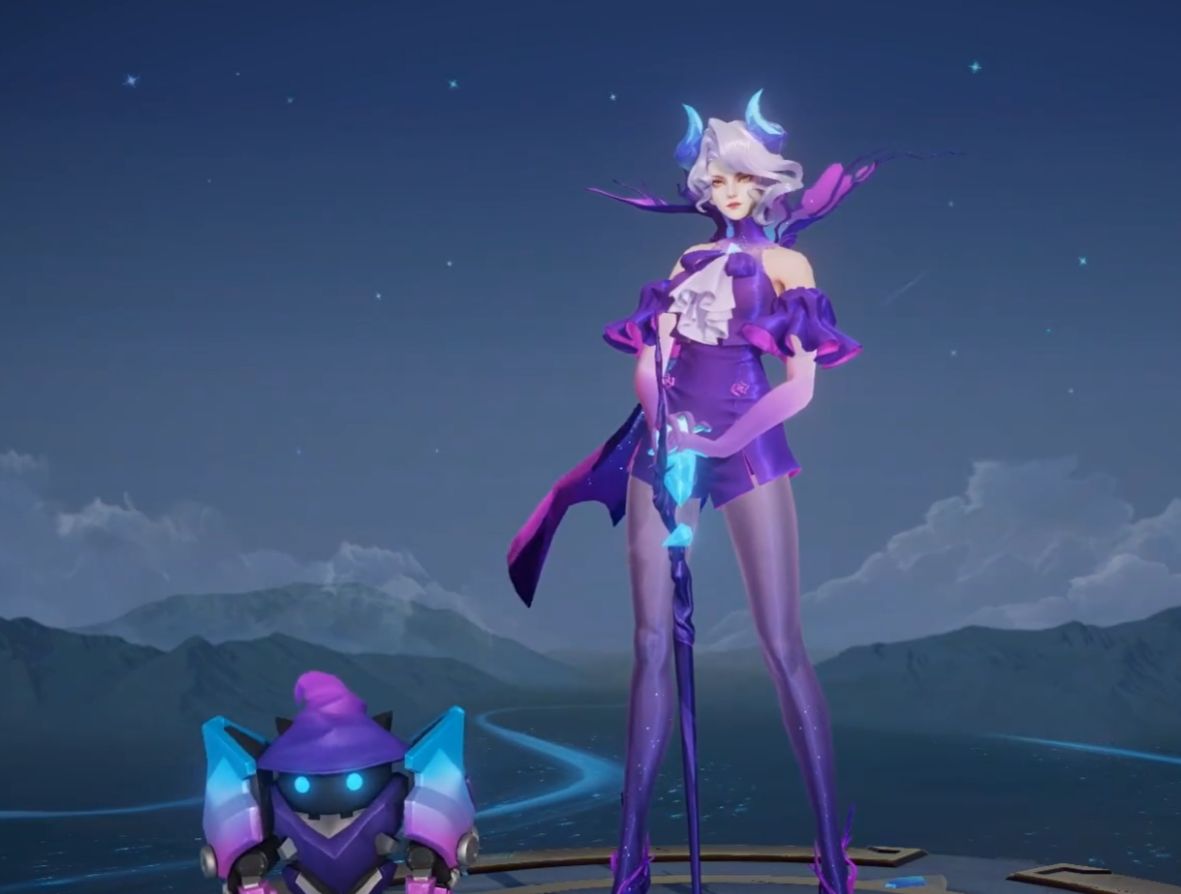 米莱狄秒杀皮肤曝光星空渐变紫丝袜极其性感只卖六元