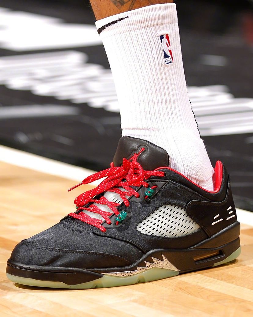 今日上脚先看鞋王pj 塔克: clot x air jordan 5 low "二三"