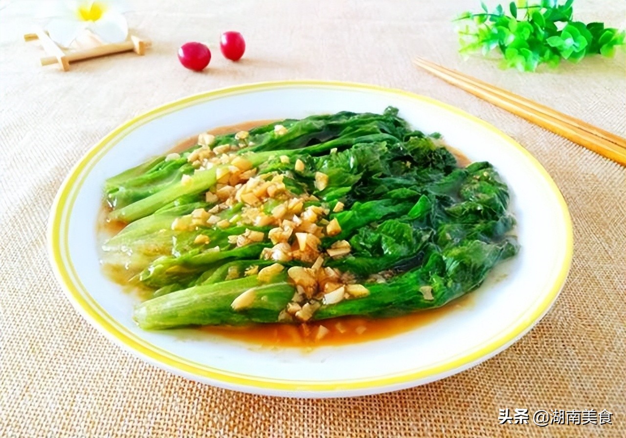 教你蚝油生菜的做法翠绿清脆咸鲜脆口做法简单