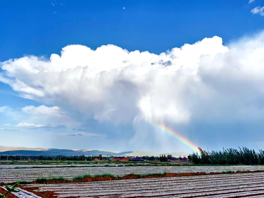 拍客美轮美奂雨后固原上空惊现双彩虹