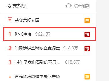 微博爆了！“RNG重赛”冲上热搜，咋回事？网友怒了…休闲区蓝鸢梦想 - Www.slyday.coM