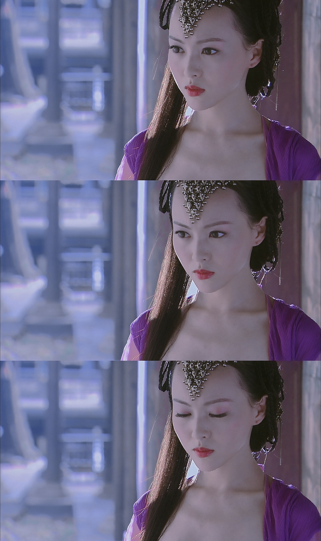 唐嫣古装剧中眉心坠造型:独孤宁珂,紫萱,哪个更美?