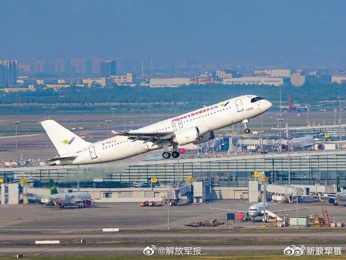 祝贺！首架交付的C919首飞试验圆满成功休闲区蓝鸢梦想 - Www.slyday.coM