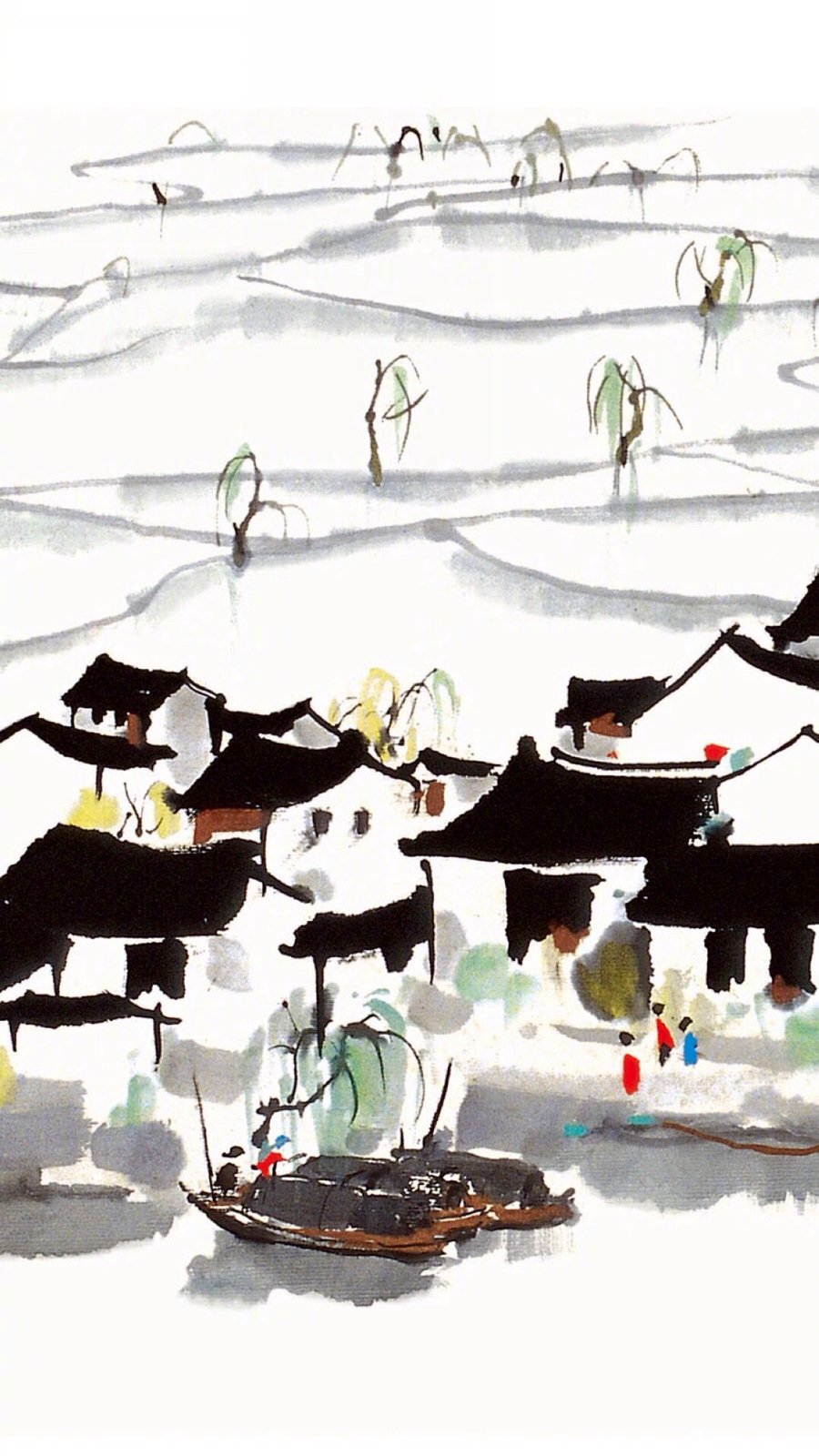 吴冠中先生水墨画的形式美