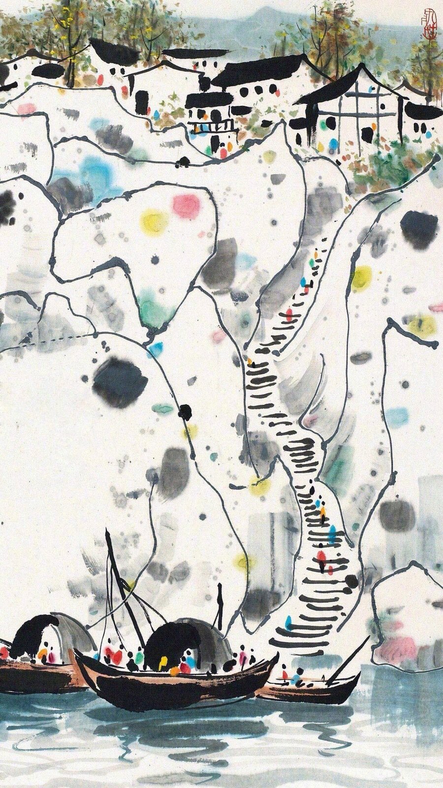 吴冠中先生水墨画的形式美