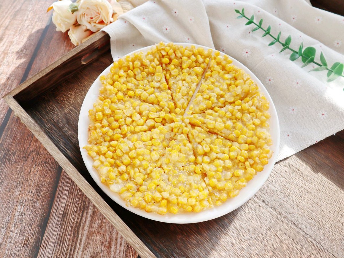 快手小零食香甜玉米烙口感酥脆内里爆汁还能助消化哦