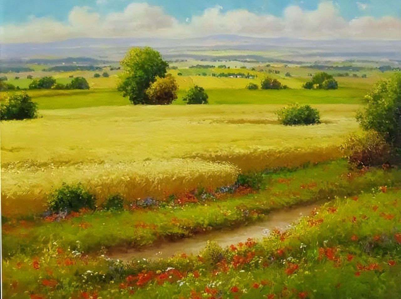 瞬间印象的色彩gerhardneswadba的田园风景油画作品