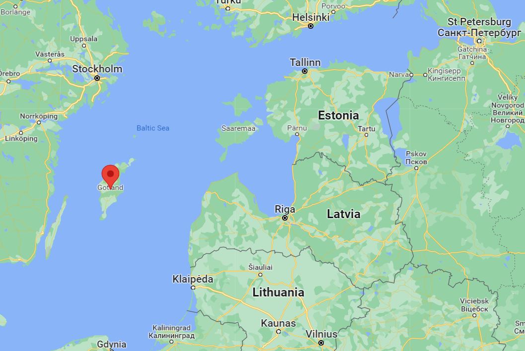 哥得兰岛。图片来源：谷歌地图