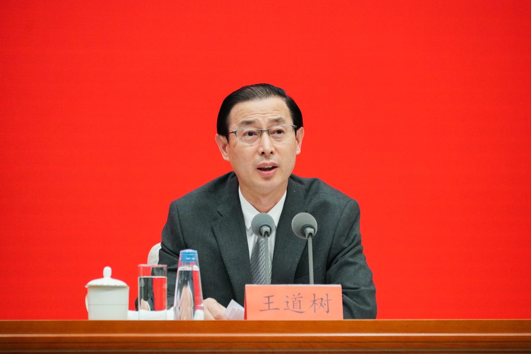 国家税务总局副局长王道树 &nbsp;澎湃新闻记者 周頔 摄