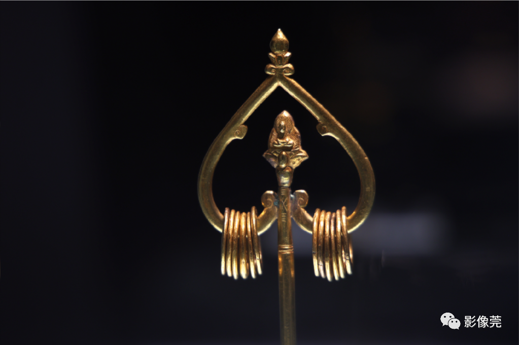 唐单轮十二环纯金锡杖