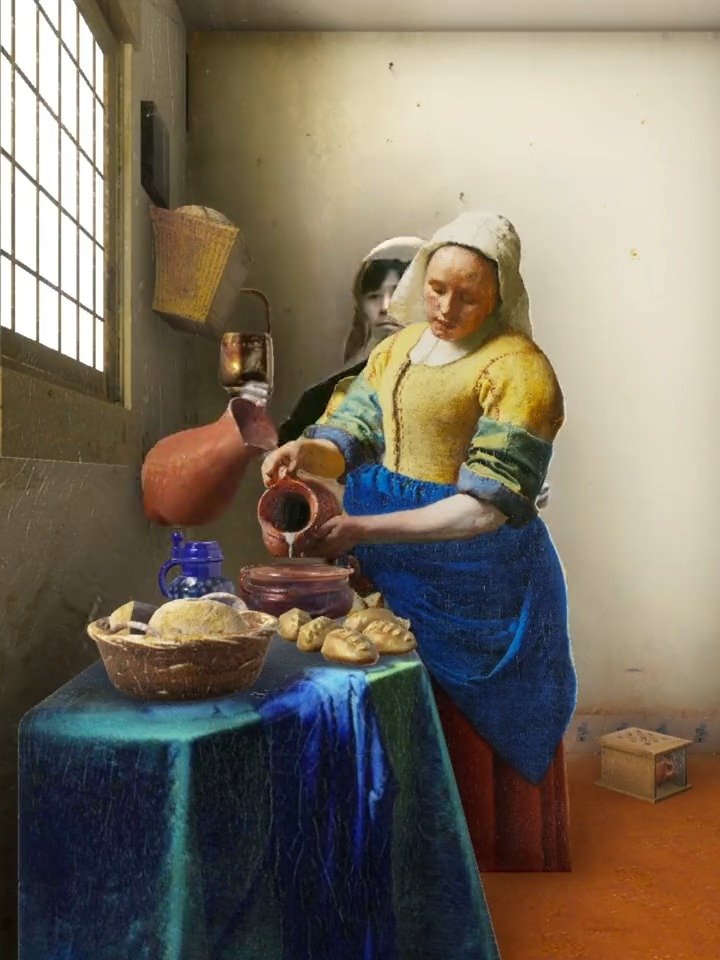 世界名画《倒牛奶的女佣人》 (via kohack_v )