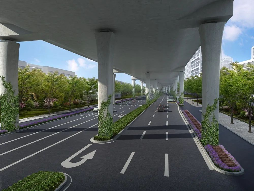 清溪路西段高架桥效果图.