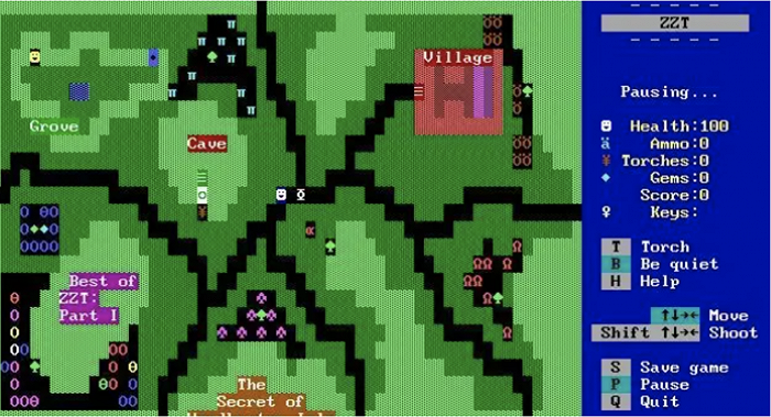 ZZT 游戏画面 图片来源：Epic Games