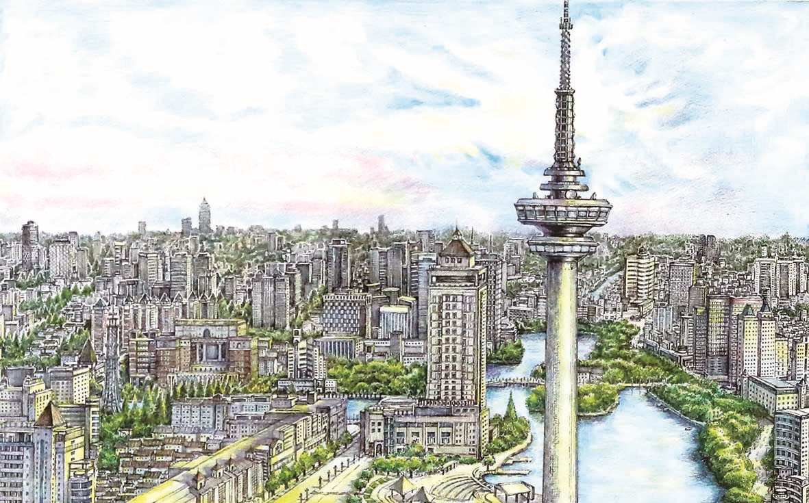 90后手绘达人完成新作彩绘通城