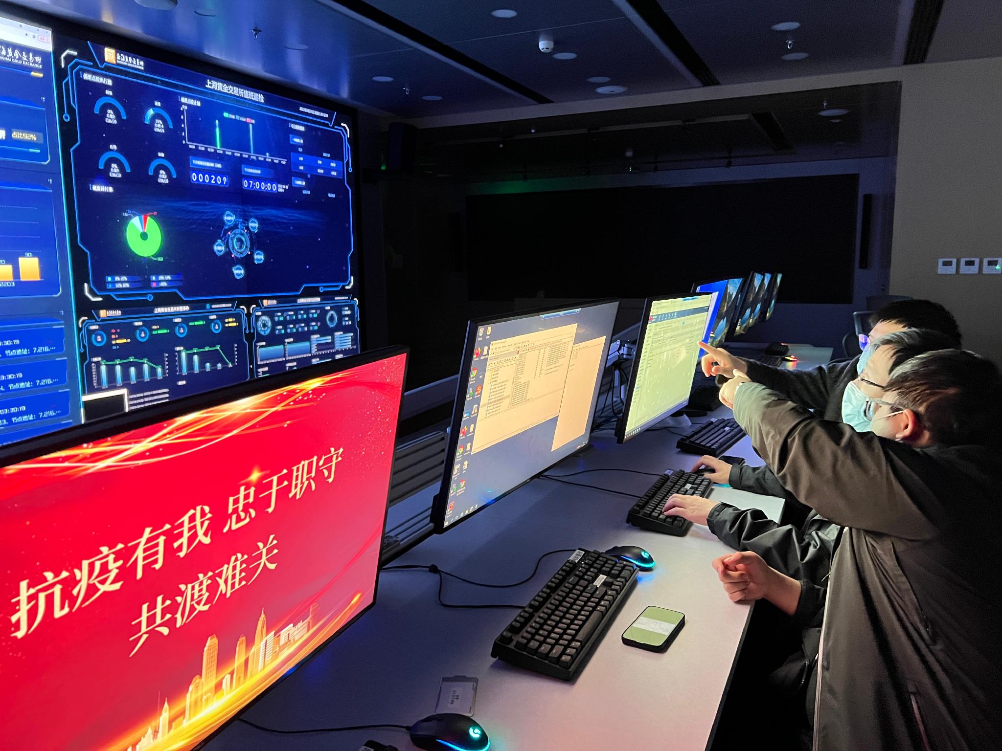 上海黄金交易所技术运维保障部开展日常系统监测，来源：上海黄金交易所