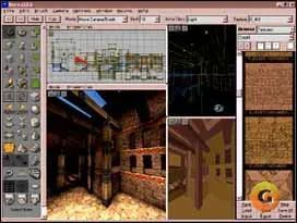 早期版本的虚幻引擎关卡编辑器截图 图片来源：Gamespot