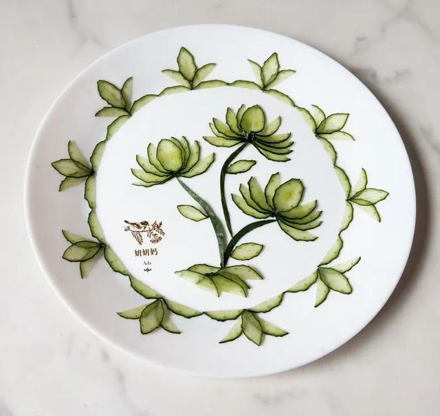 简单美丽的黄瓜花盘饰给生活的美食情诗