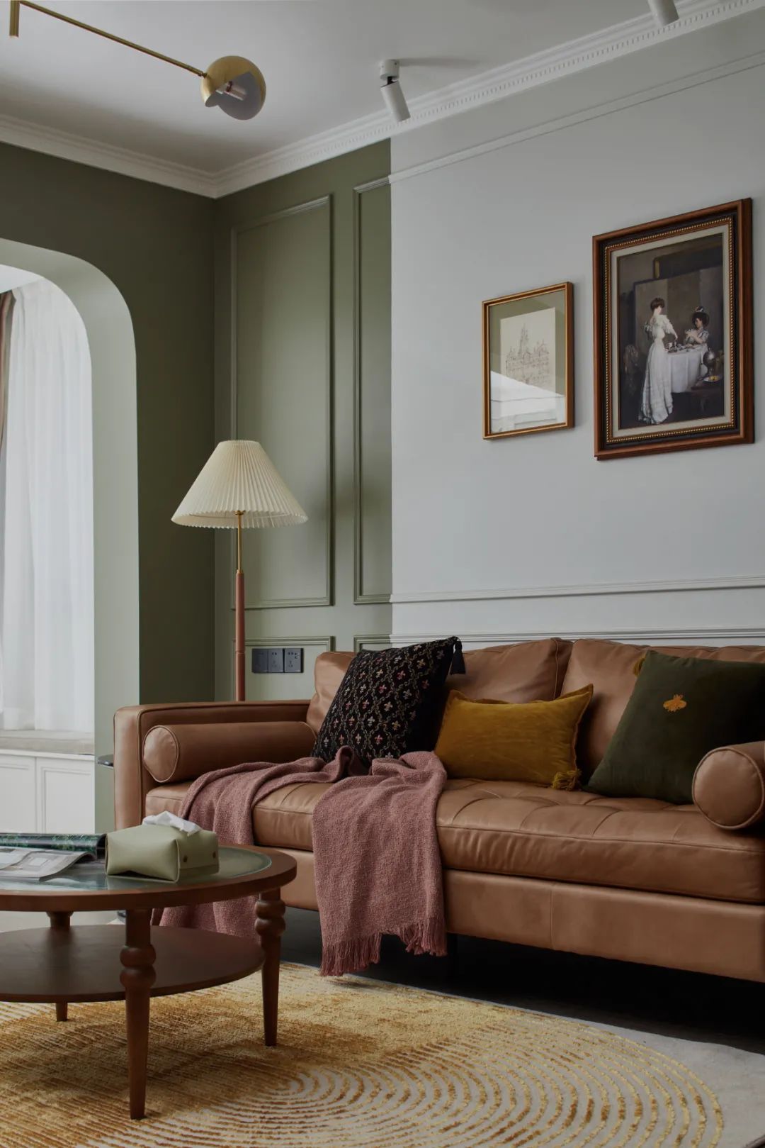 菡萏怡景装饰 | 现代轻复古风格,时尚理性的家居空间|花砖|复古|门洞