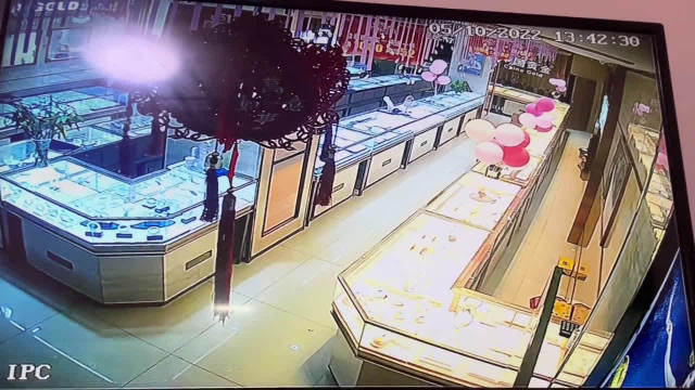 监控拍到珠宝店被一黑色动物光顾店员们慌忙逃窜看到最后才知道是什么
