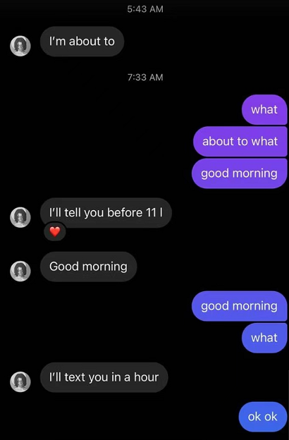 拉莫斯instagram账号与涉事女子的聊天截图,图自美媒报道配图