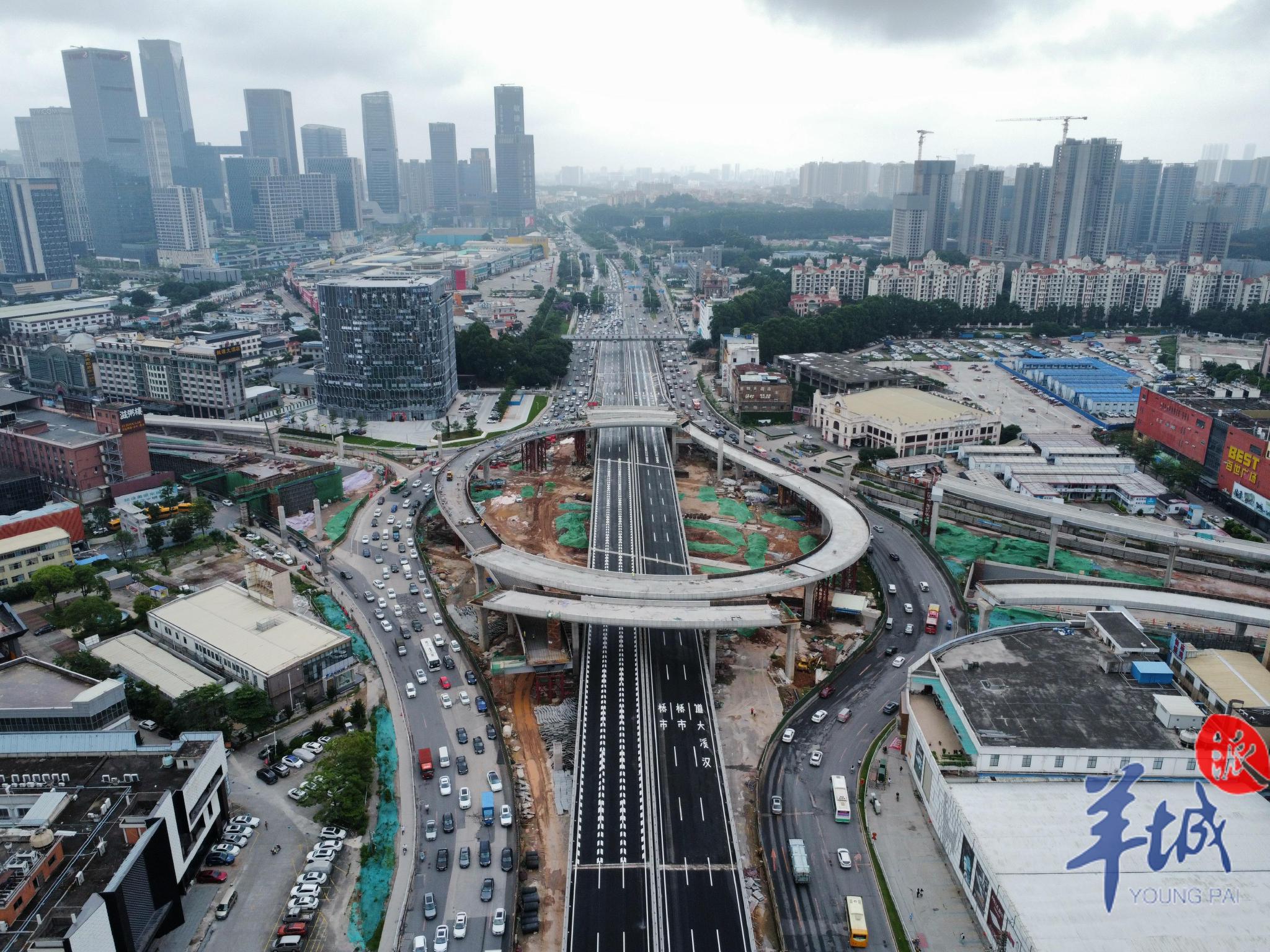 南大干线番禺大道主线跨线桥开通明年6月前预计全线通车