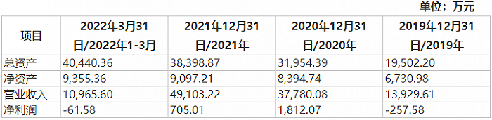 昆山品岱主要财务数据