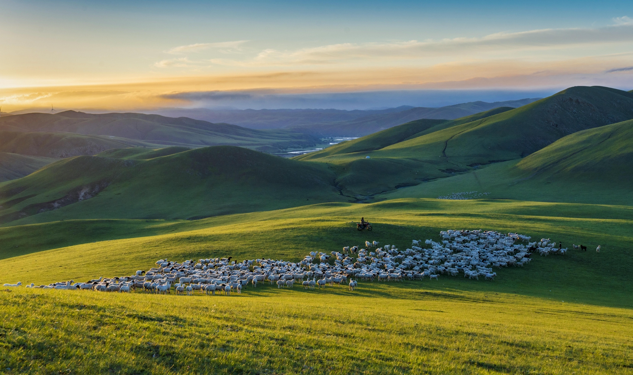 当地把这一部分草场划定为夏牧场,把南部地区的草场划定为冬牧场,采用