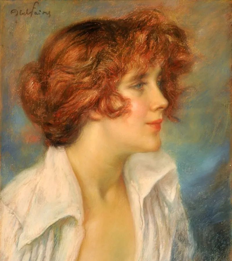 油画大师画西方美女画中女子高贵漂亮让无数网友心动