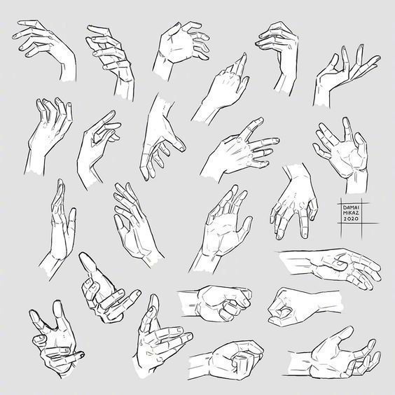 一些关于手部的姿势绘画参考|绘画_新浪新闻