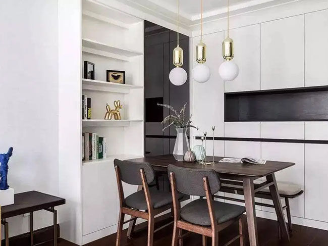 餐边柜不做通顶怎么设计顶部封板是一招