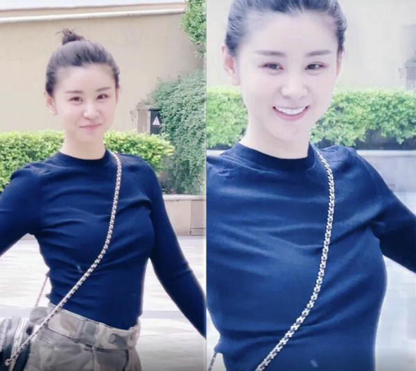 李小萌扎丸子头玩滑板活力满满 对镜甜笑美似少女|李小萌|丸子头_新浪